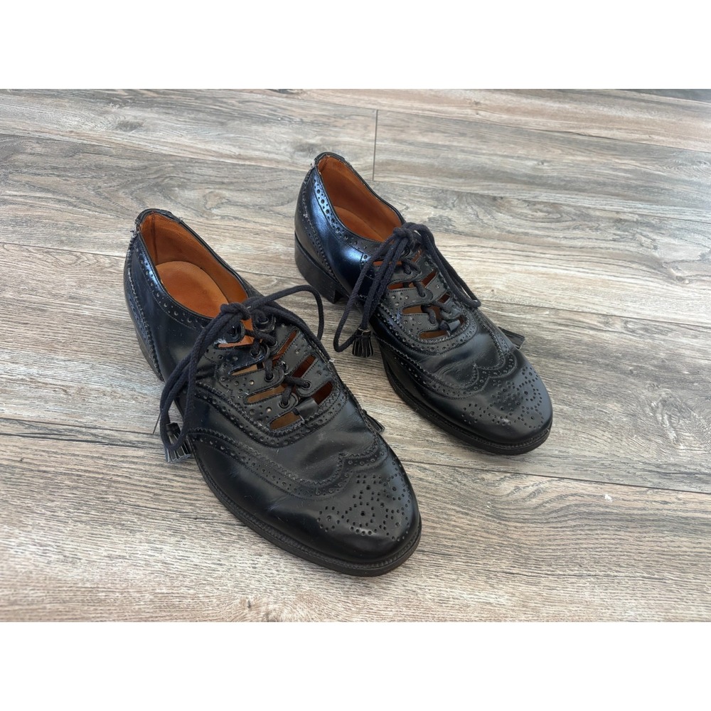 Ghillie Brogues Scottish Kilt Shoes 10 Black Oxford Parades Festival Celtic